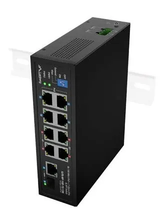 SWITCH LANBERG ILFE-8P-1GE-1S-120 LIGHT INDUSTRIAL POE 4XBT 4XAT SFP+ETH DIN FAST ETHERNET