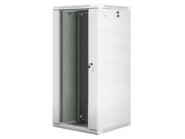 Szafa Rack Lanberg WF01-6627-10S (27U; 1300mm / 600mm / 600 mm; wisząca; Szklane; 19''; szary)