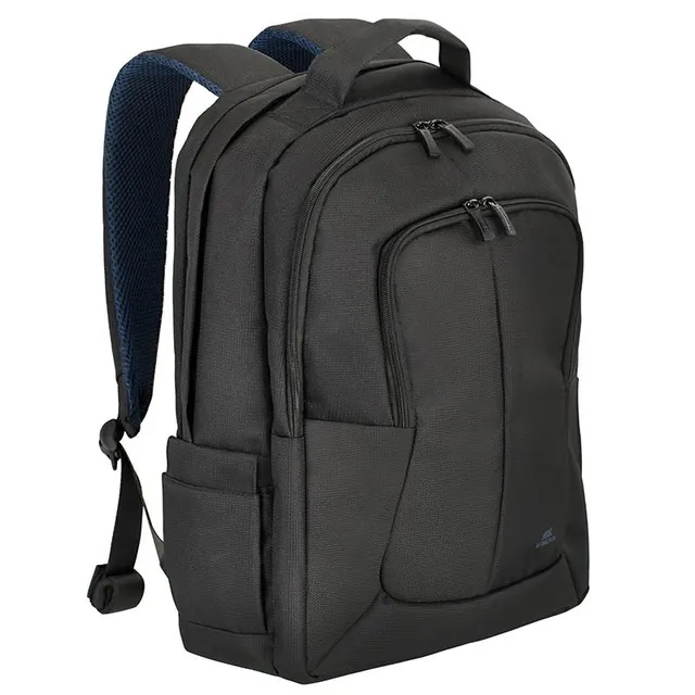 RIVACASE PLECAK NA LAPTOP 17 3 TEGEL CZARNY 23L MATERIAŁ WODOODPORNY KIESZENIE NA TABLET 10 1 SMARTFON DOKUM. AKCES.