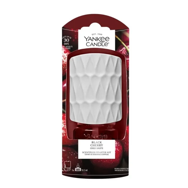 Elektryczny odświeżacz - zestaw startowy BLACK CHERRY YANKEE