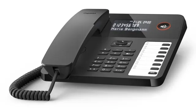 Gigaset DESK 600 Telefon analogowy Nazwa i identyfikacja dzwoniącego Czarny
