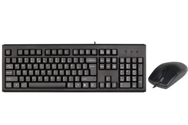 Klawiatura Zestaw klawiatura + mysz membranowa A4 TECH A4TKLA43774 (USB 2.0; kolor czarny; optyczna)
