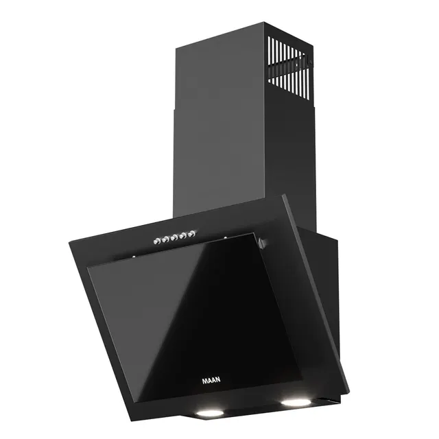 Okap kominowy MAAN Vertical PG 60 cm, LED, czarny mat