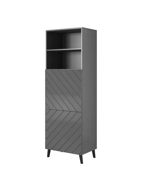 Witryna ABETO 60x40xH176 5 grafit/grafit połysk