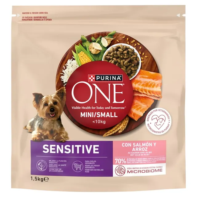 PURINA ONE MINI Dog Sensitive Salmon & Rice 1 5kg