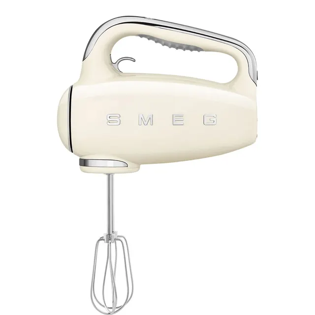 Mikser ręczny Smeg HMF01CREU w kremie w stylu retro z lat 50.