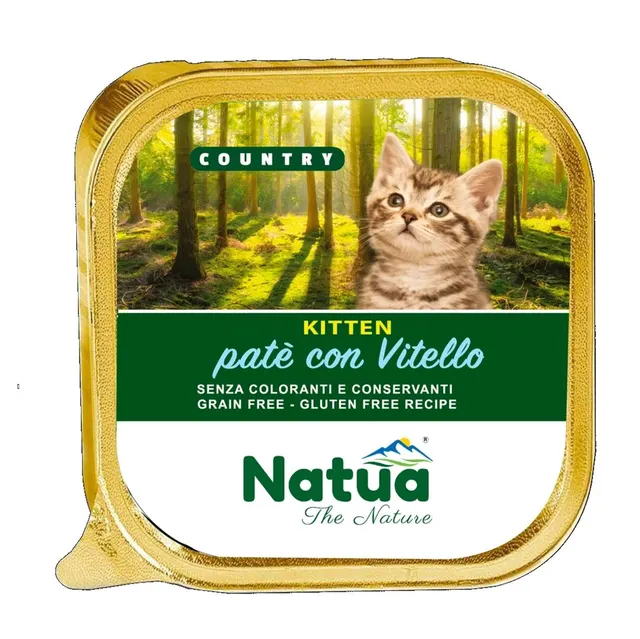 Natua Country Kitten Veal - Cielęcina dla kociąt karma mokra dla kota tacka 100g