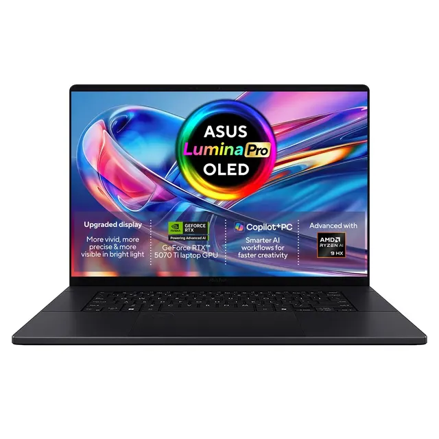 ASUS ProArt P16 H7606WR-SE058X Ryzen AI 9 HX 370 16.0 4K 120Hz 1600nits AR LBL 32GB LPDDR5X SSD1TB GeForce RTX 5070 Ti 12GB CamFHD 90WHrs W11Pro Aluminum Nano Black