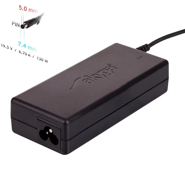 Zasilacz sieciowy Akyga AK-ND-57 do notebooka DELL (19 5 V; 6 75 A; 130W; 7.4 mm x 5 mm)