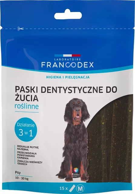 FRANCODEX Paski do gryzienia M na brzydki zapach z pyska 352 5 g/15 szt