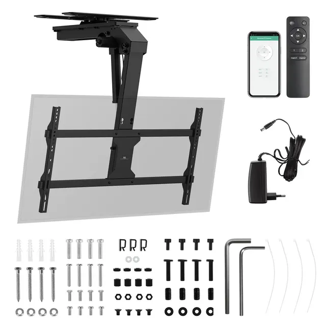 MACLEAN UCHWYT ELEKTRYCZNY DO TV SUFITOWY TUYA MAX. VESA 800X400 REG. W POZ. +90°~-90° DLA TV 43-86 MAX. 45KG MC-109 T