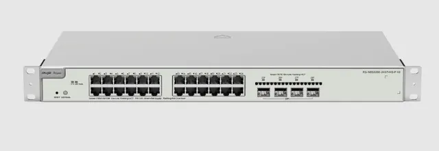 Ruijie Networks RG-NBS3200-24GT4XS-P-V2 przełącznik sieciowy Zarządzany L2+ Gigabit Ethernet (10/100/1000) Obsługa PoE Szary
