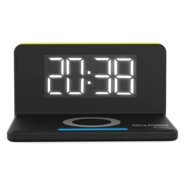RealPower ChargeAir Cyfrowy budzik Czarny