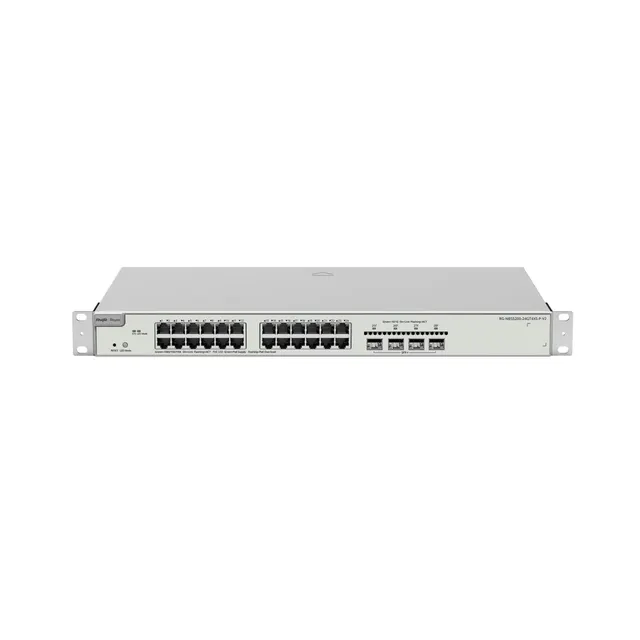 Ruijie Networks RG-NBS5200-24GT4XS-P-V2 przełącznik sieciowy Zarządzany L3 Gigabit Ethernet (10/100/1000) Obsługa PoE 1U Szary