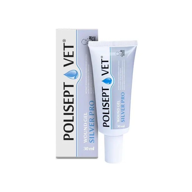 JM SANTE POLISEPT VET GEL PRO SILVER opatrunek żelowy 30ml