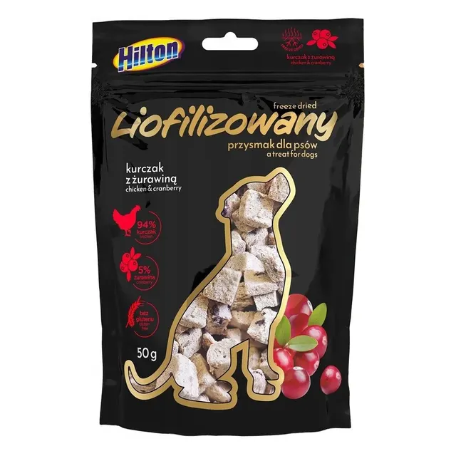 HILTON LIOFILIZOWANY PRZYSMAK Z KURCZAKIEM I ŻURAWINĄ 50G