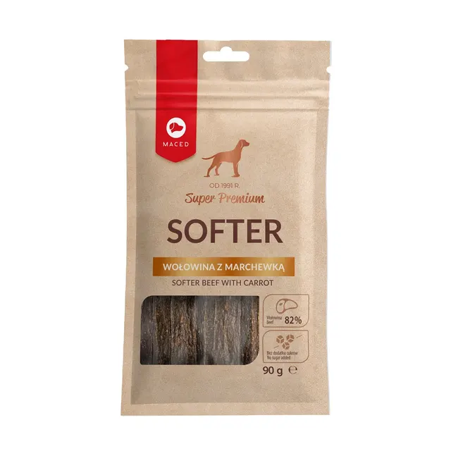 MACED Softer Wołowina z marchewką - przysmak dla psa - 90 g