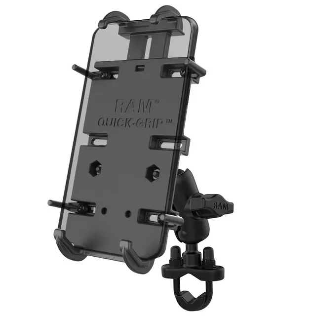 Uchwyt na telefon RAM® Quick-Grip™ XL z podstawą U-Bolt na kierownicę - krótki