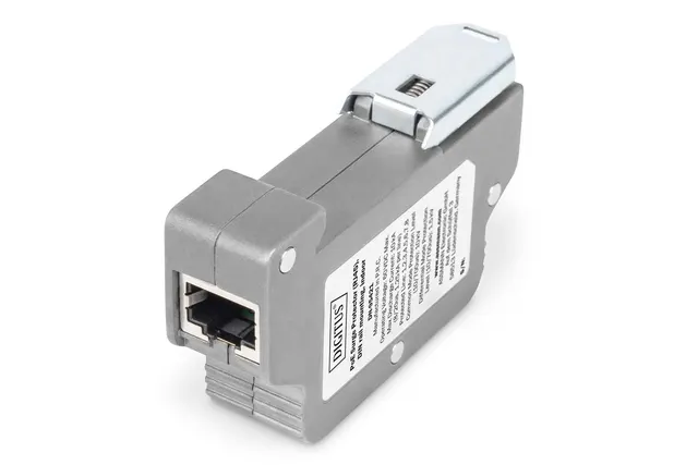 Digitus PoE Surge Protector (RJ45) montaż na szynie DIN do użytkowania wewnątrz pomieszczeń