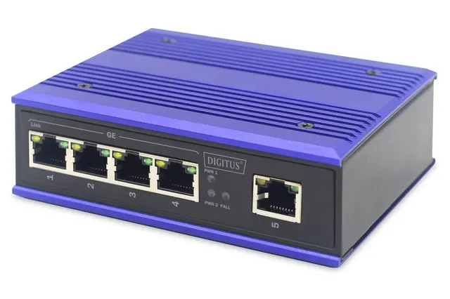 Switch ASSMANN Electronic DN-651118 Gigabit Ethernet (10/100/1000) Czarny Niebieski