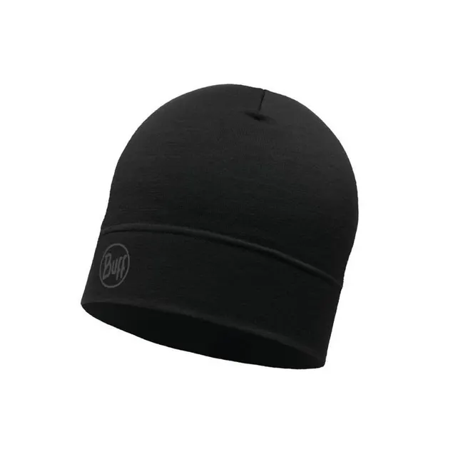 Czapka wełniana Buff Merino Lightweight solid black
