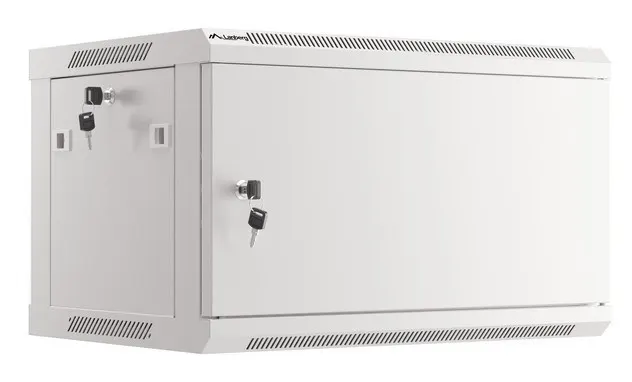 LANBERG SZAFA WISZĄCA RACK 19 6U 600X450 DRZWI METALOWE SZARA (FLAT PACK) WF01-6406-00S