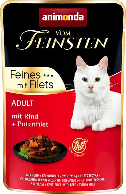 ANIMONDA vom Feinsten Wołowina filet z indyka - mokra karma dla kota - 85 g