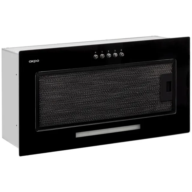 Okap do zabudowy AKPO WK-7 MICRA GLASS 60 cm, LED, czarne szkło