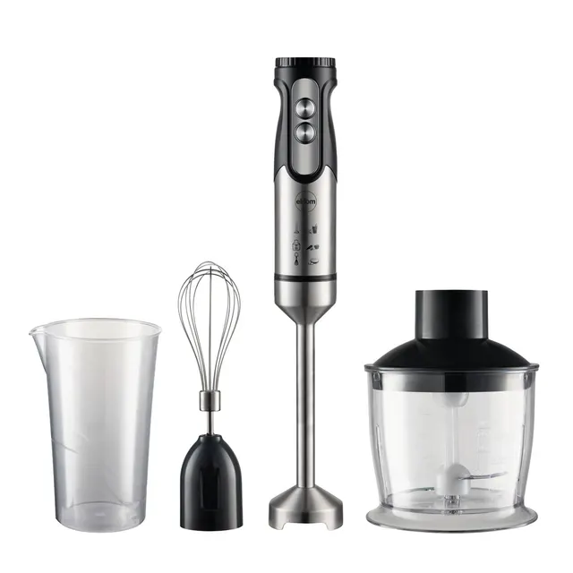 ELDOM BLENDER WIELOFUNKCYJNY BL250 VEXI 800W CZARNO-SREBRNY METALOWA KOŃCÓWKA DO ROZDRABNIANIA POJEMNIK Z NOŻEM SIEKAJĄCYM O