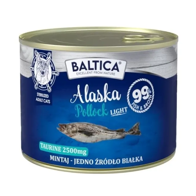 BALTICA EXCELLENT Karma mokra kot Alaska Pollock LIGHT (Mintaj) 185g