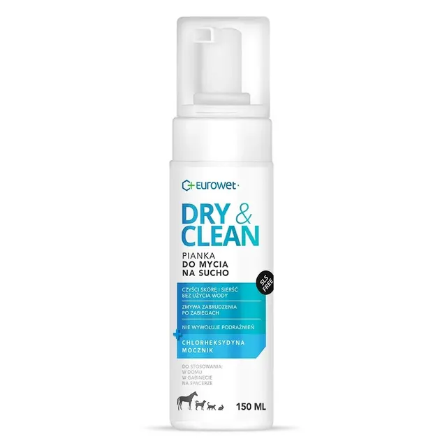 Eurowet Dry&Clean Pianka do mycia na sucho dla psa i kota 150ml