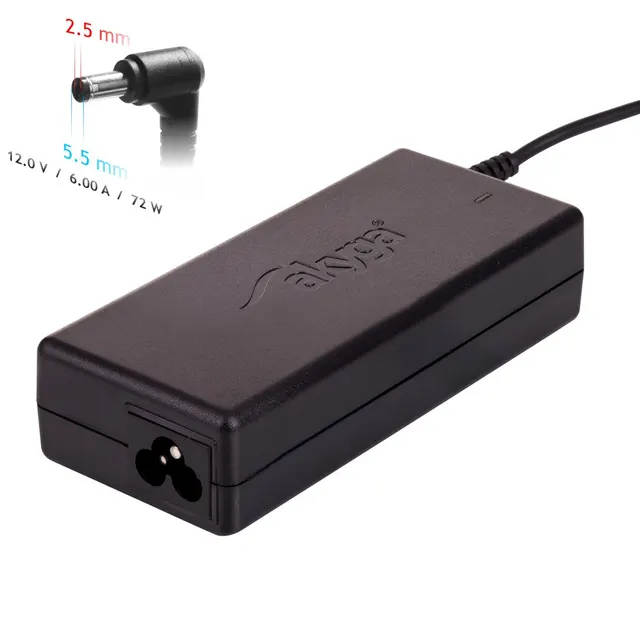 Zasilacz sieciowy Akyga AK-ND-28 do notebooka Acer (12 V; 6 0 A; 72W; 5.5 mm x 2.5 mm)