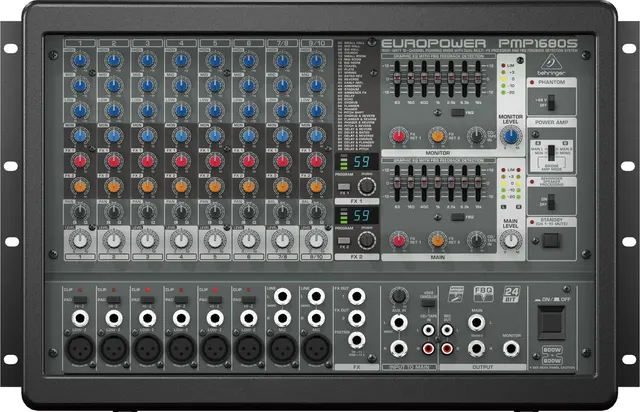 Behringer PMP1680S mikser audio 10 kan. 10 - 200000 Hz Czarny