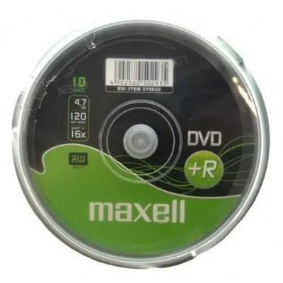 MAXELL Płyta DVD+R 4 7 GB Prędkość zapisu 16X 10 szt. w opakowaniu SPINDEL najlepsze do archiwizacji