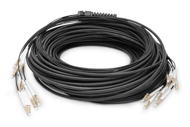 Kabel światłowodowy DIGITUS LC->UPC 50m wstępnie zakończony OM4 8