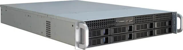 Inter-Tech IPC 2U-2408 Rack Czarny Stal nierdzewna