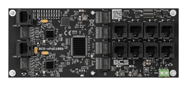 BCS BCS-XPOE10GB-II przełącznik sieciowy Nie zarządzany Fast Ethernet (10/100) Obsługa PoE Czarny