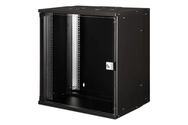 Szafa sieciowa wisząca 19 12U SOHO PRO 595 x 540 x 400 mm drzwi szyba czarny niezłożona 60kg