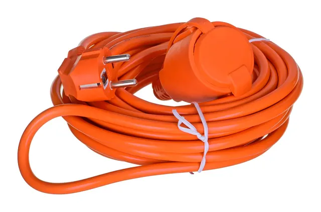 Przedłużacz zwijany z klapką 10m VERTEX 3X1 5MM