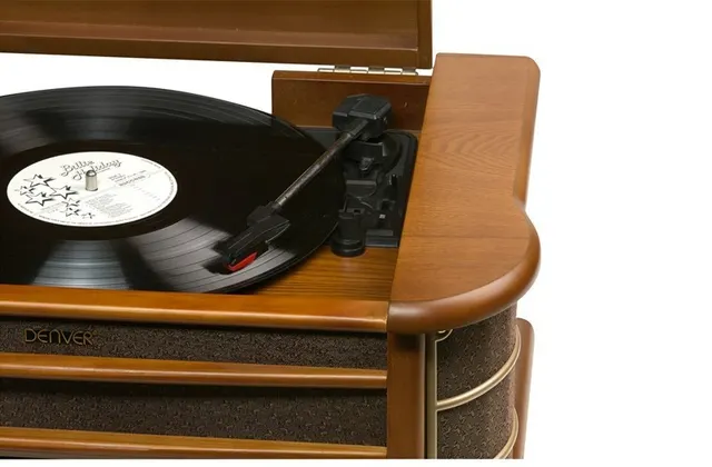 Gramofon Denver MCR-50MK3 Retro - drewno Wood Dark (FM CD USB)