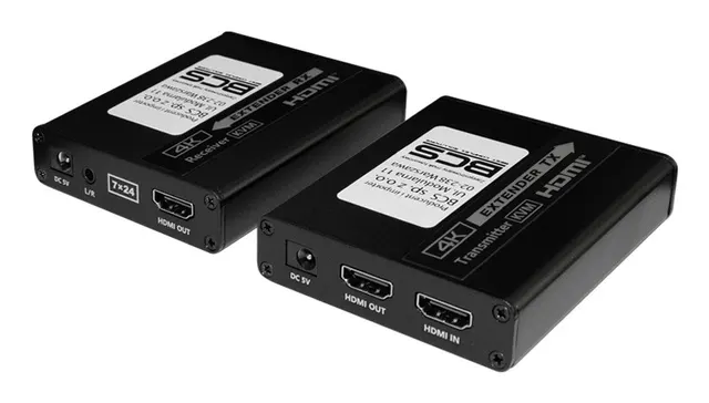 BCS BCS-UTP-KVM-1080P przedłużacz AV Nadajnik i odbiornik AV Czarny