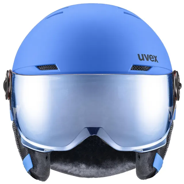 Kask narciarski dziecięcy UVEX Rocket jr. Visor blue matt