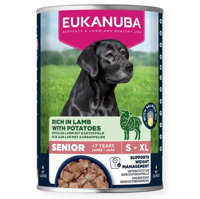 EUK DOG CAN LC SR AB LMB&POT 400G
