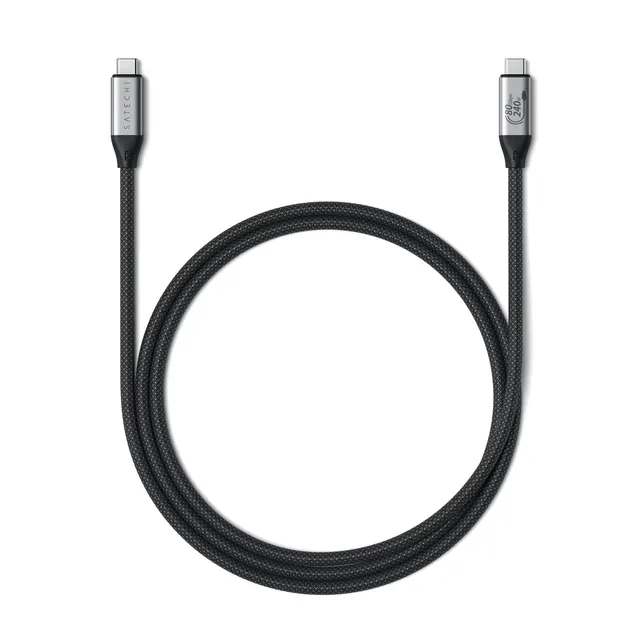 Satechi USB4 V2 Pro Cable kabel USB USB4 Gen 4x2 1 2 m USB C 120 Gbit/s 240 W Srebrny Czarny