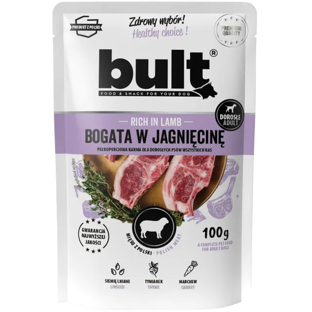 BULT Saszetka mielonka bogata w jagnięcinę dla psa 100g