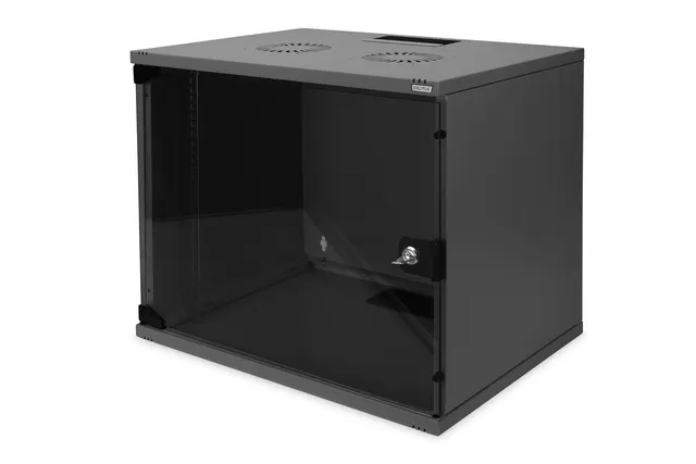 Digitus Szafa sieciowa wisząca 19 9U rack 540x400 drzwi szyba szary niedzielona niezłożona 60kg