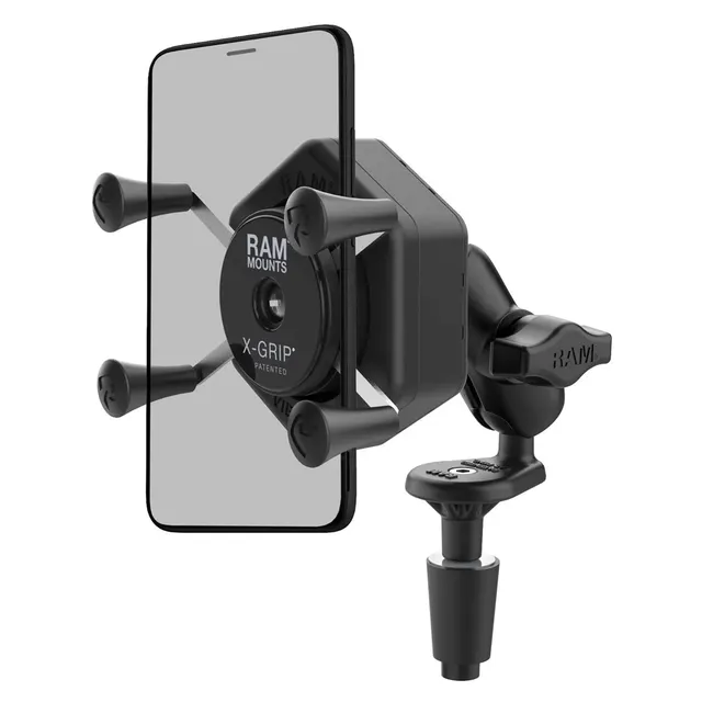 Uchwyt na telefon RAM® X-Grip® z Vibe-Safe™ i podstawą pod widelec - krótki