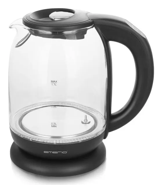 Emerio WK-119255.5 czajnik elektryczny 1 7 l 2200 W Czarny Przezroczysty
