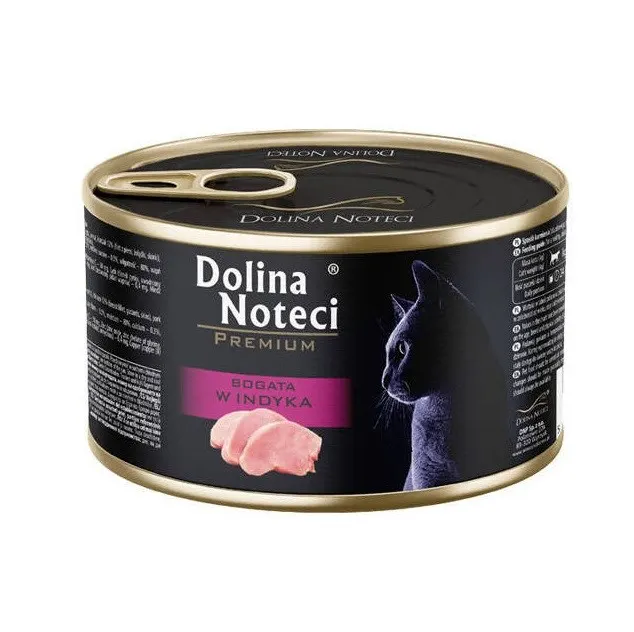 DOLINA NOTECI BOGATA W indyka karma dla kota 185g