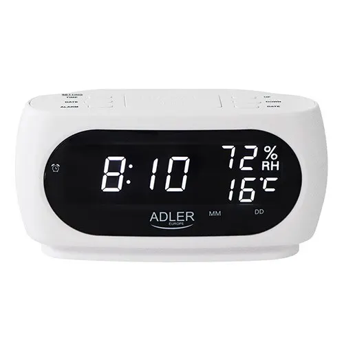 Budzik ADLER AD 1186 white